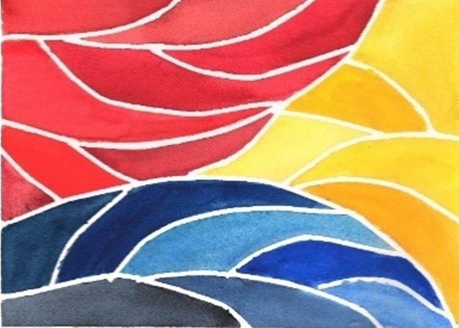 Primary Colors Painting by Diane Chinn