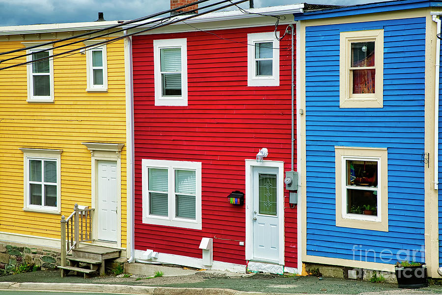 Primary Colors Newfoundland Homes Photograph by Verena Matthew - Fine ...