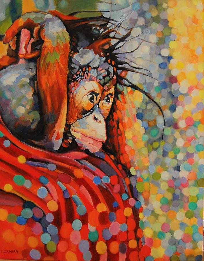 Primate Colors Painting by Jean Cormier