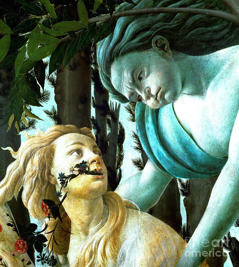 Primavera - Chloris and Zephyrus Painting by Sandro Botticelli