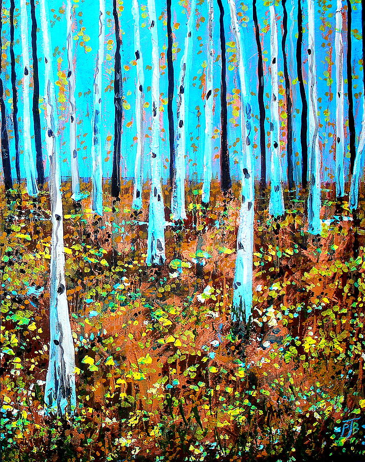 Primroses Painting - Primrose Woods II by Paul Best