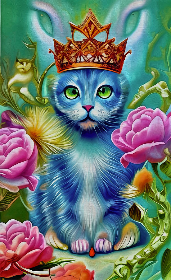 Prince Cat Mixed Media by Ann Leech