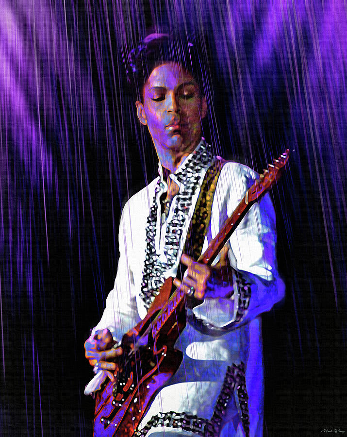 Prince Musician Mixed Media - Prince by Mal Bray