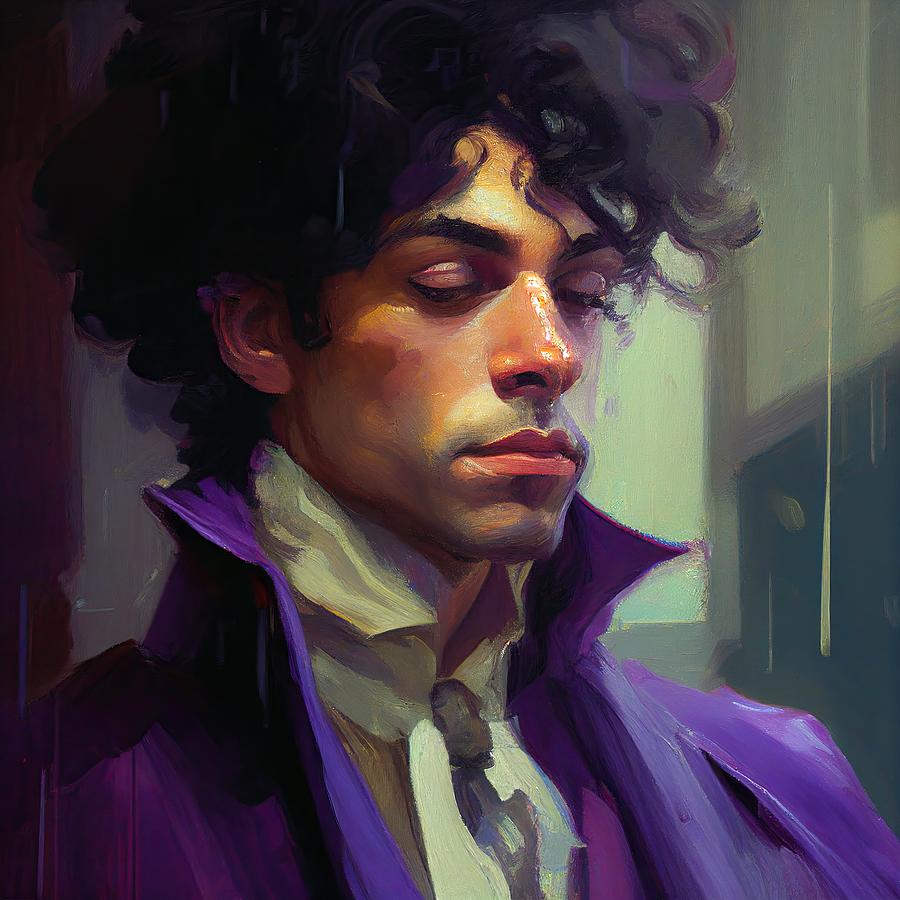 Prince Musician Painting - Prince No.2 by My Head Cinema