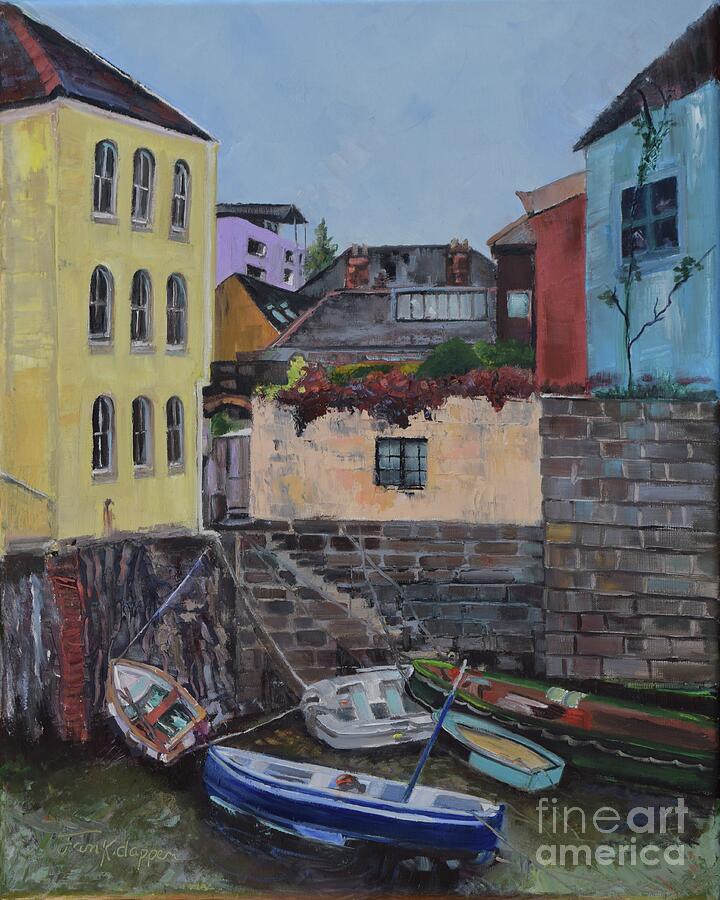 Prince of Wales Pier View - Falmouth Quay Painting by Jan Dappen Prince of Wales Pier View - Falmouth Quay Painting by Jan Dappen