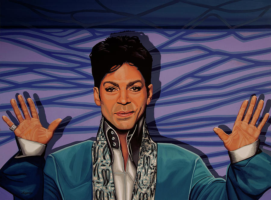 Prince Musician Painting - Prince Painting 2 by Paul Meijering