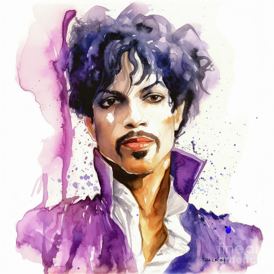 Prince Painting - Prince Portrait by Tina LeCour