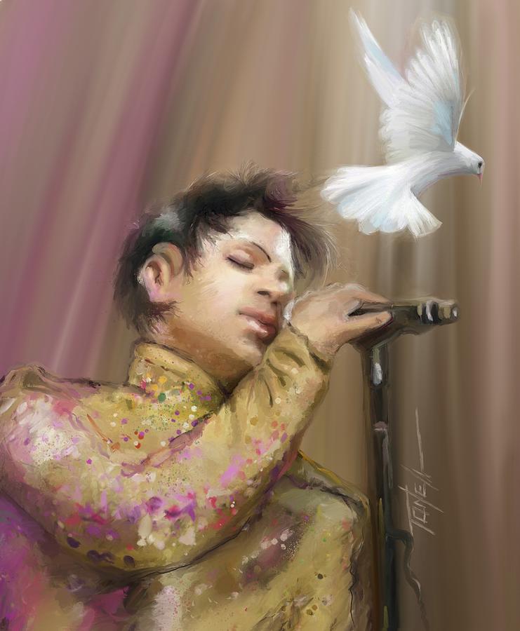 Prince When doves cry Mixed Media by Mark Tonelli