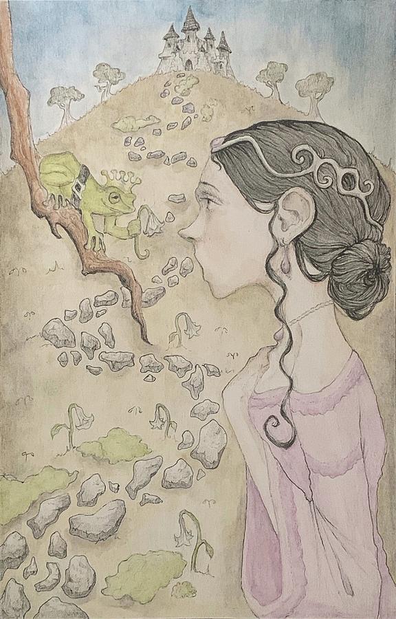 Fantasy Mixed Media - Princess And The Frog by Ivy Ligon