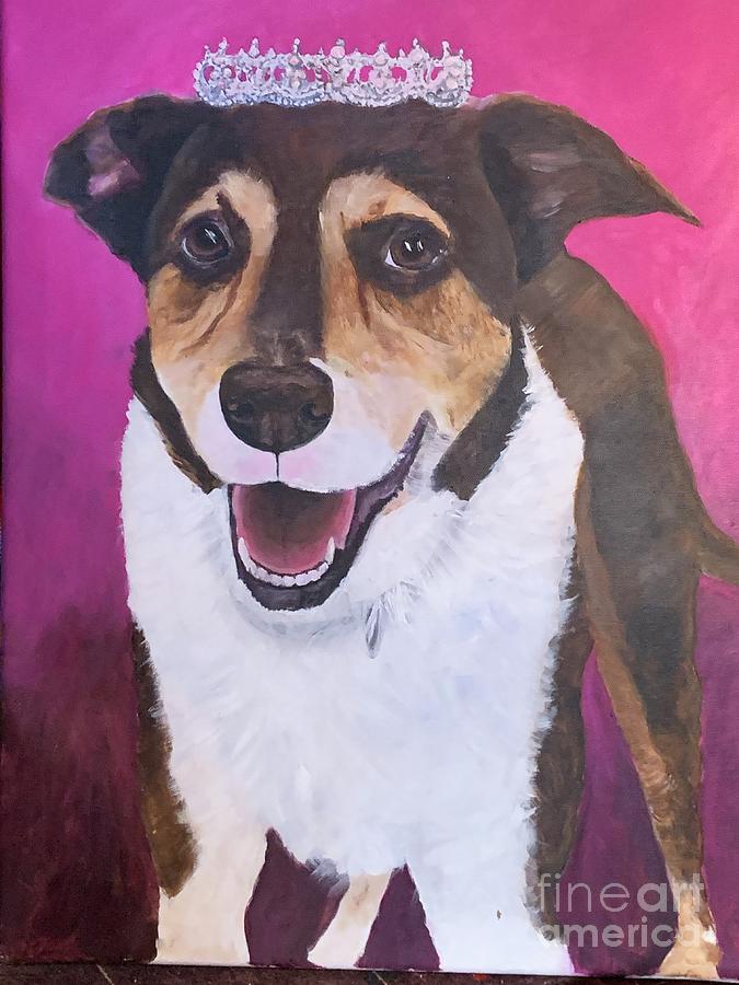 Dog Painting - Princess Avery by Frankie Picasso