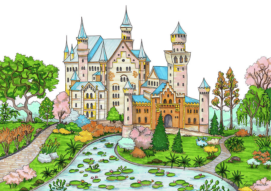 Princess castle Drawing by Laura Barrichello Pixels