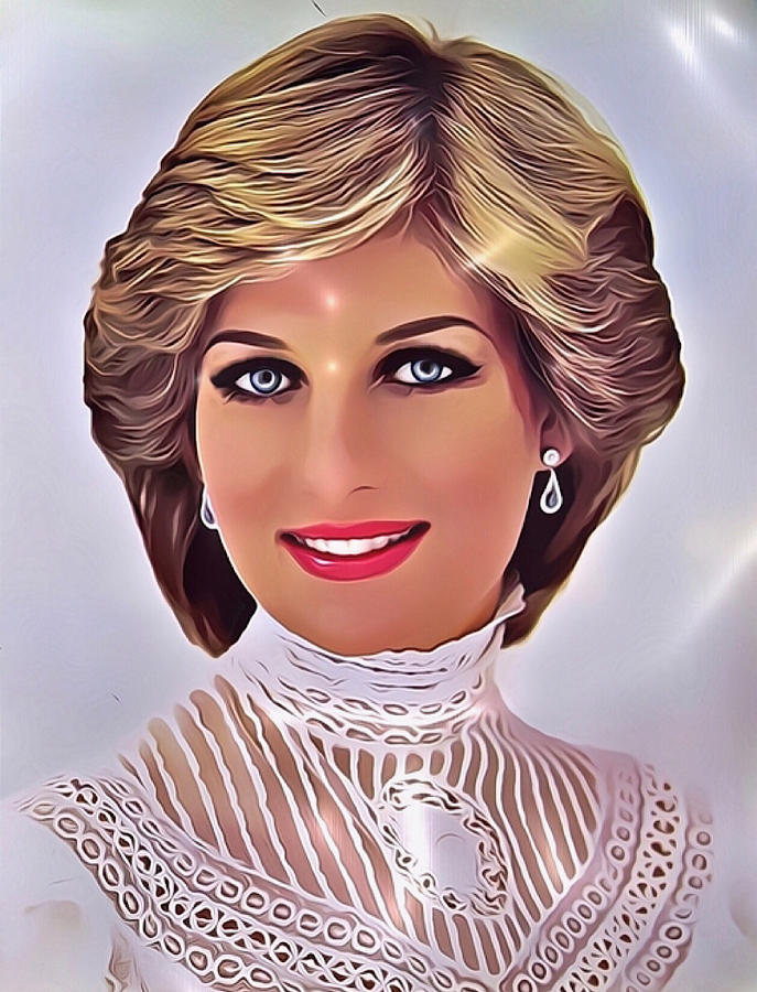 Princess Diana 2 Digital Art by Karen Showell
