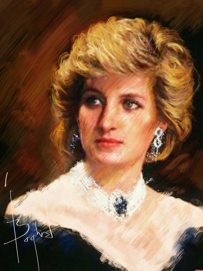 Princess Diana Digital Art By Boghrat Sadeghan - Fine Art America