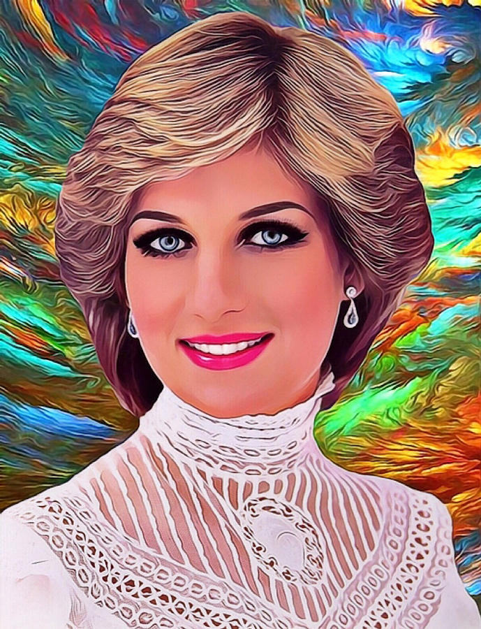 Princess Diana Digital Art by Karen Showell