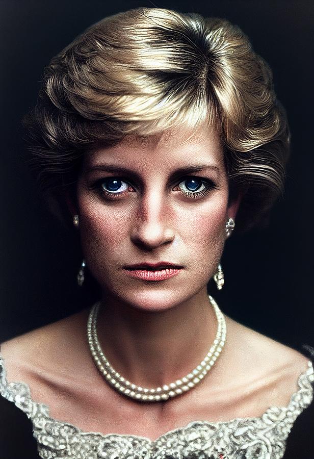 Princess Diana Portrait Painting by Vincent Monozlay