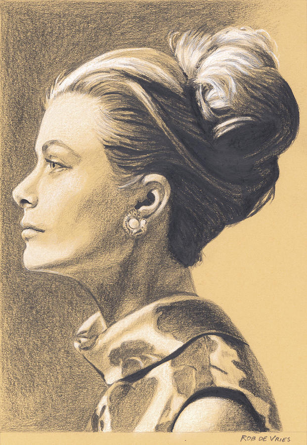 Princess Grace Drawing by Rob De Vries