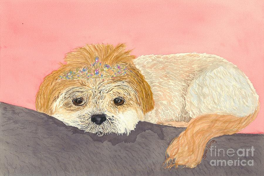 Dog Painting - Princess pup by Susie Newman