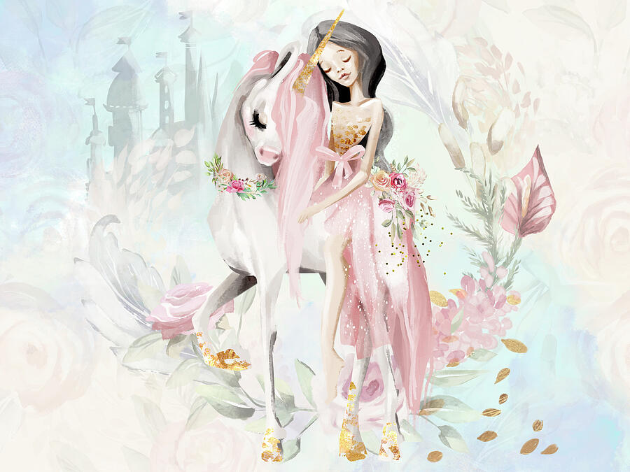 Princess Riding Unicorn Digital Art by Dru Kuhlman Princess Riding Unicorn Digital Art by Dru Kuhlman