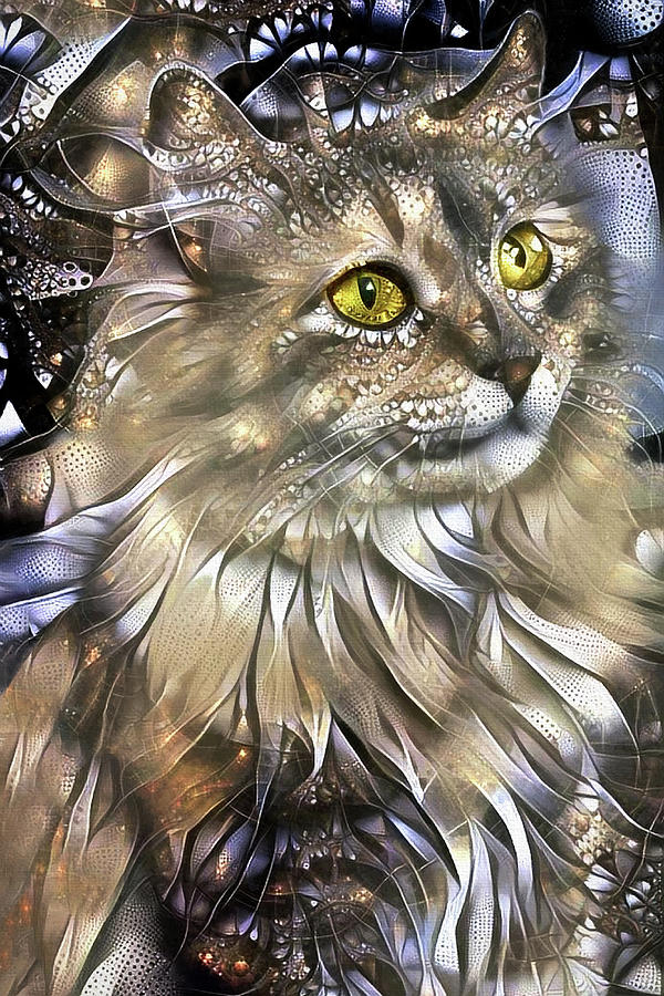 Princessa the Queen of Cats Digital Art by Peggy Collins