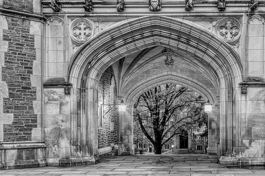 Princeton University Blair Hall Arch BW Photograph by Susan Candelario