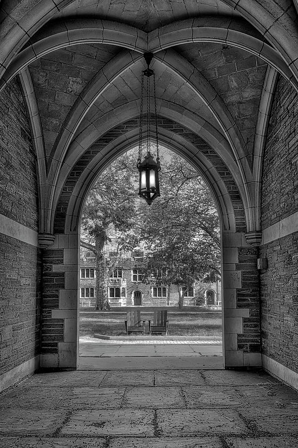 Princeton  University Campbell Hall  BW Photograph by Susan Candelario