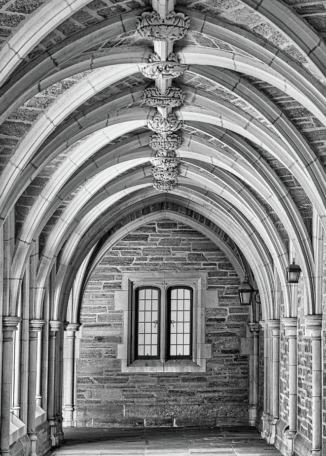 Princeton University Hallway Bw Photograph