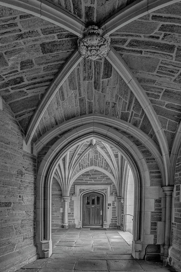 Princeton University Holder Hall Arches BW Photograph by Susan Candelario