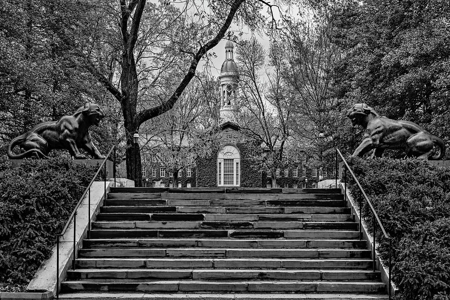 Princeton University Photograph - Princeton University Nassau Hall II BW by Susan Candelario
