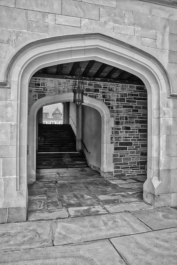 Princeton University Whitman College Arches BW Photograph by Susan Candelario