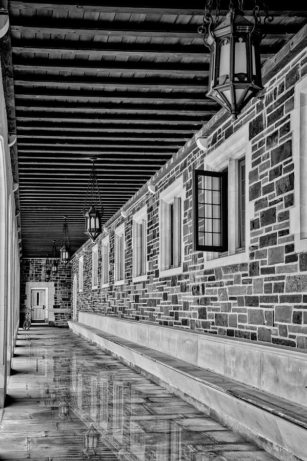Princeton University Whitman College Hallway BW Photograph by Susan Candelario