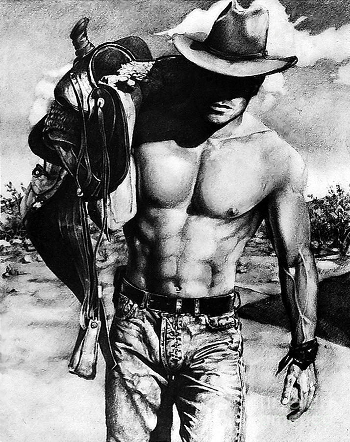 Print For Sale Sexy Cowboy Man Original Art  Painting by RjFxx at beautifullart com Friedenthal