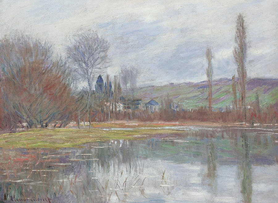 Printemps A Vetheuil  Painting by Claude Monet