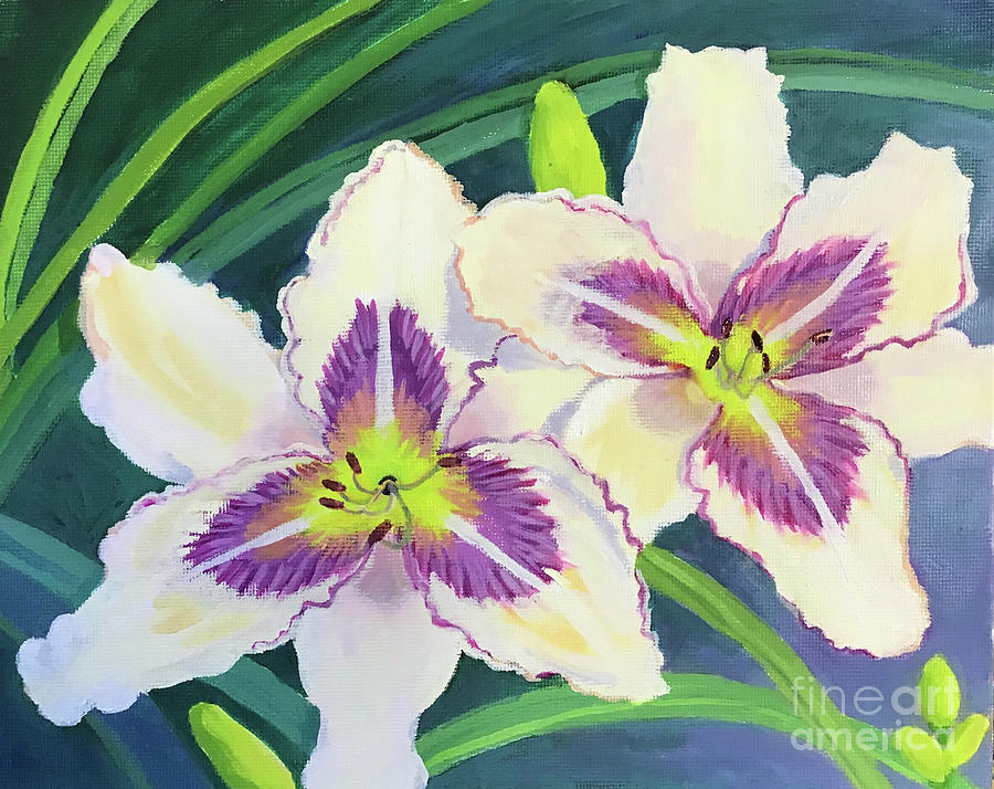 Priscillas Lilies Painting by Anne Marie Brown