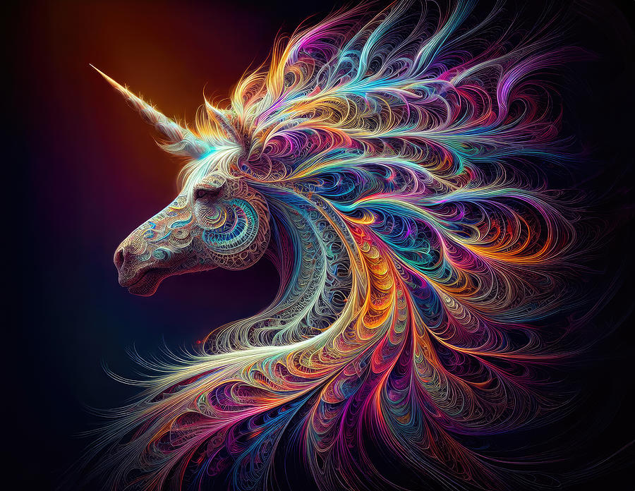 Unicorn Photograph - Prismatic Bliss by Bill and Linda Tiepelman