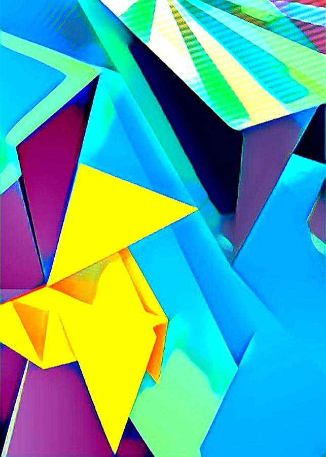 Prismatic geometric abstract Digital Art by Silver Pixie