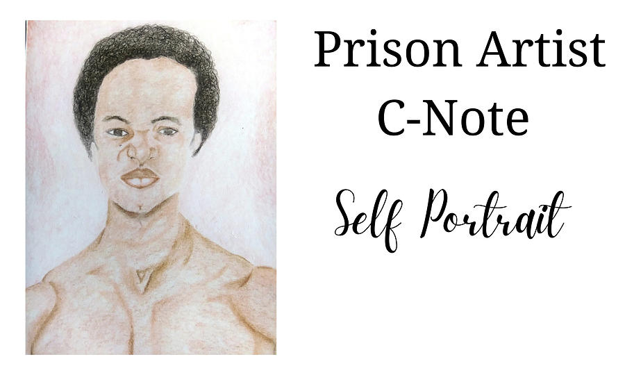 Prison Artist C-Note Self Portrait Drawing by Donald C-Note Hooker