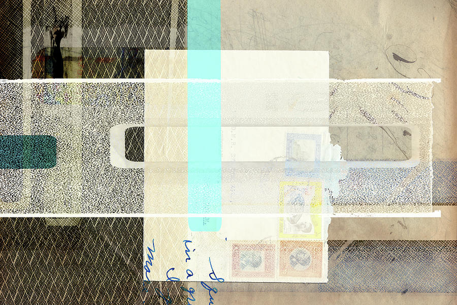 Privacy With Pale Aqua Mixed Media by Minor Details