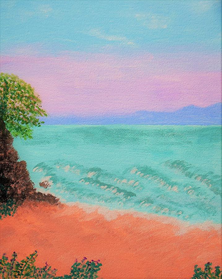 - Private beach Puerto Vallarta Mexico Painting by THERESA Nye