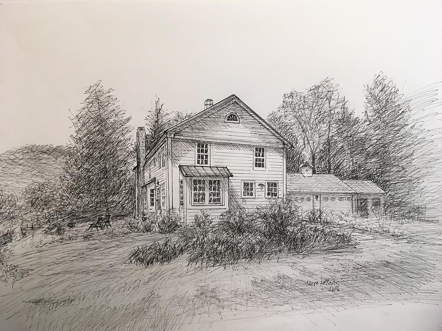 Private home in CT #1 Drawing by Terre Lefferts
