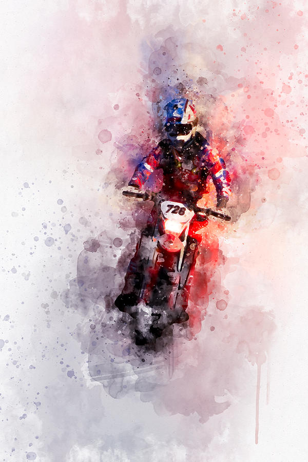 Pro Moto Ironman Joseph Berlet 726x Digital Art by Bonny Puckett