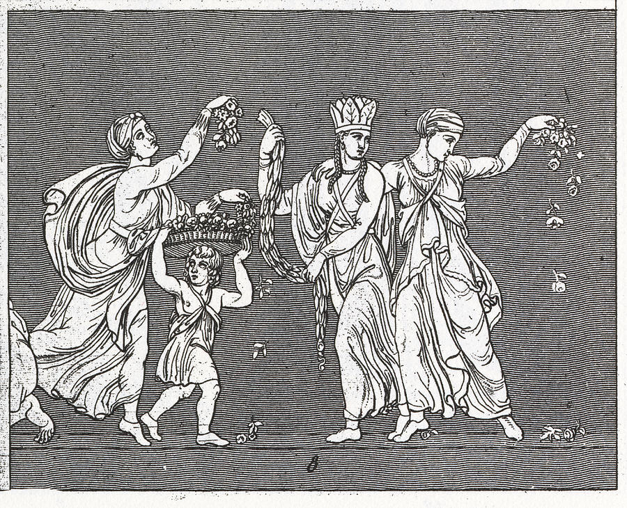 Procession of Alexander Relief Drawing by Bauhaus1000