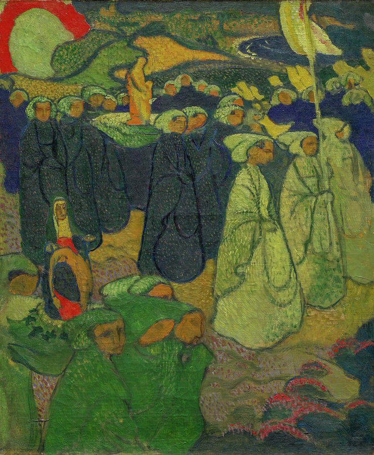 Portrait Painting - Procession on Pardon at Perros-Guirec by Maurice Denis