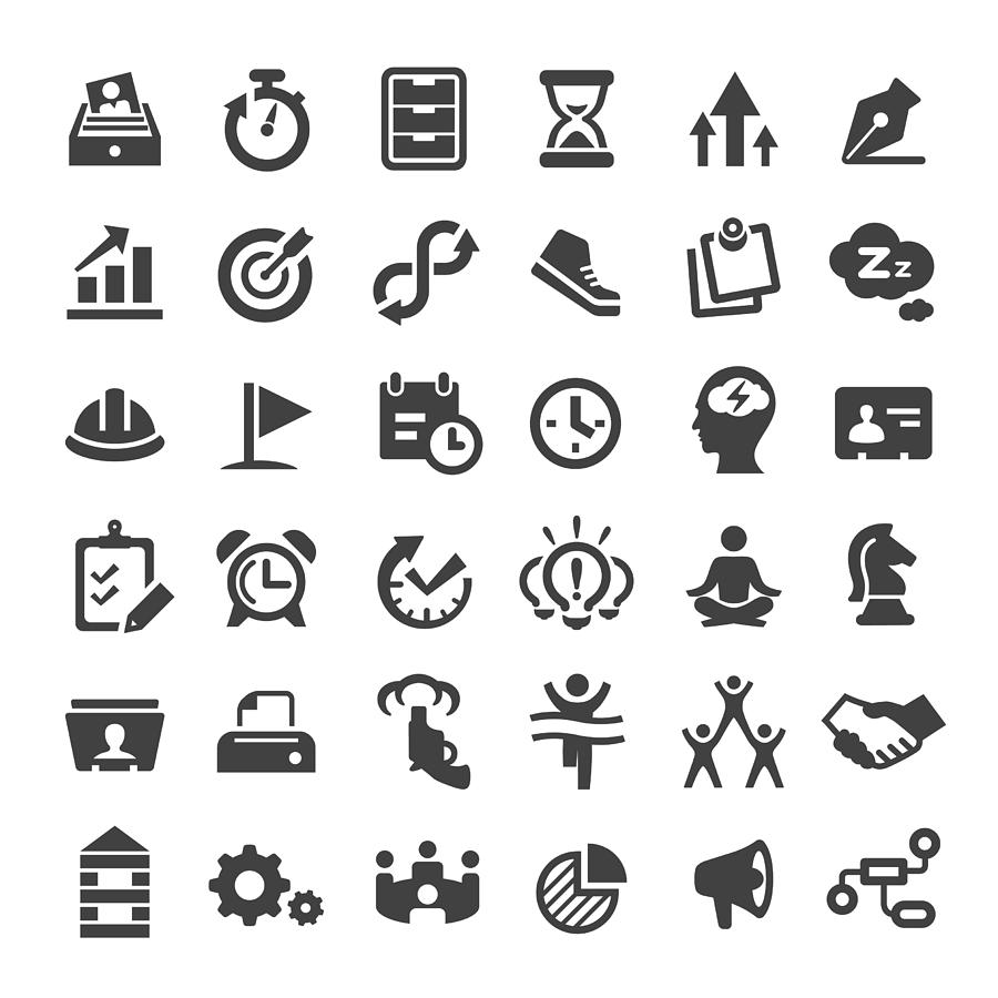 Productivity Icons - Big Series Drawing by -victor-