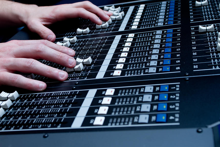 Professional Digital Sound and Recording Console Photograph by Grandriver