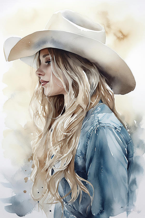 Profile Of A Cowgirl II Photograph by Athena Mckinzie
