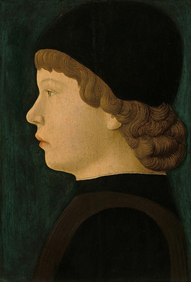 Profile Portrait of a Boy Painting by North Italian   th Century