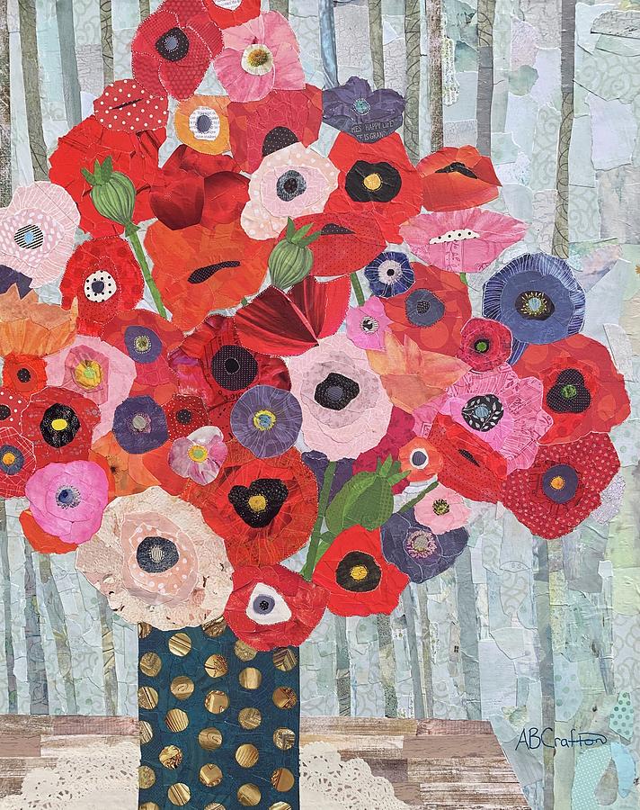 Profusion of Poppies Mixed Media by Arlene Crafton