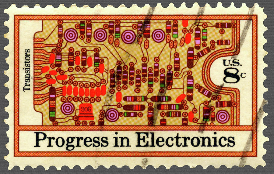 Progress in Electronics Stamp Photograph by Phil Cardamone