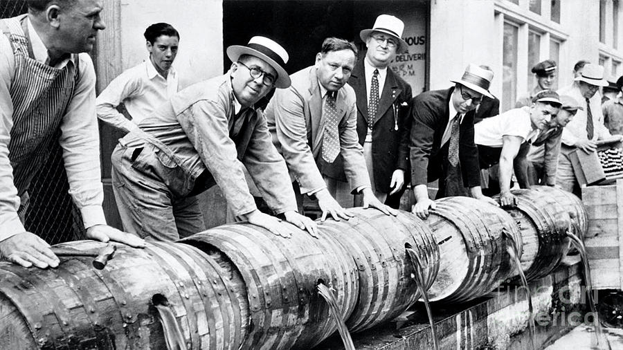 Prohibition Barrel Dumping Photograph by Jennifer Camp