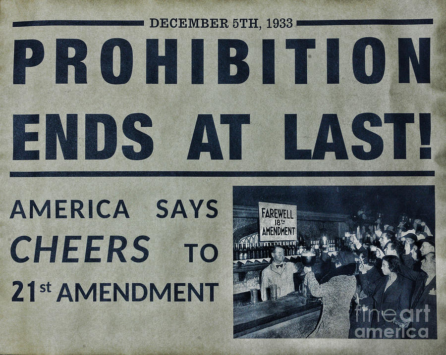 Prohibition Ends at Last Headlines Photograph by Paul Ward